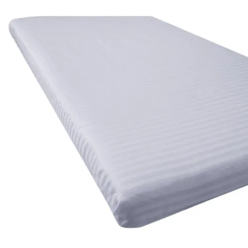 Cearșaf cu elastic hotelier bumbac Damasc Satinat dungă 1 cm 140×200