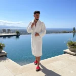 Halat Hotelier Frotir Bumbac Pakistanez, unisex - L-XL , Alb