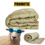 Pilota lână de oaie matlasata 200x220 cm 350 gr/mp Kaki