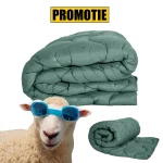 Pilota lână de oaie matlasata 200x220 cm 350 gr/mp Verde