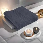 Prosop de Lux 50×90cm 100% Bumbac Pieptanat 650 g/mp-Gri