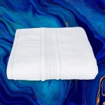 Prosop Pufos de Lux 50×90cm, 100% Bumbac Pieptanat, Zero Twist, 600 g/mp-Alb