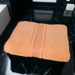 Prosop Pufos de Lux 50×90cm, 100% Bumbac Pieptanat, Zero Twist, 600 g/mp-Peach