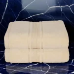 Set 2 Prosoape Pufoase de Lux 70×130cm, 100% Bumbac Pieptanat, Zero Twist, 650 g/mp-Ivory