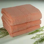 Set 3 Prosoape de Lux 70×130cm 100% Bumbac Pieptanat 650 g/mp-Peach