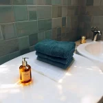 Set 3 Prosoape de Lux 70×130cm 100% Bumbac Pieptanat 650 g/mp-Verde Petrol