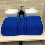 Set 3 Prosoape Pufoase de Lux 50×90cm, 100% Bumbac Pieptanat, Zero Twist, 600 g/mp-Royal Blue