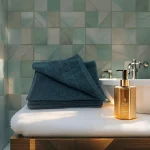 Set 4 Prosoape de Lux 50×90cm 100% Bumbac Pieptanat 650 g/mp-Verde Petrol