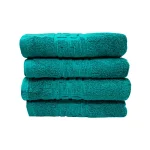 Set 4 Prosoape 50x90 cm Bumbac 500 gr/mp Greek Border Green Dark - imagine 2