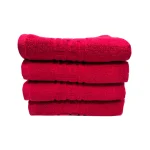Set 4 Prosoape 50x90 cm Bumbac 500 gr/mp Greek Border Red - imagine 2