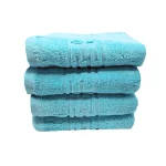 Set 4 Prosoape 50x90 cm Bumbac 500 gr/mp Greek Border Sky Blue - imagine 2