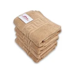 Set 4 Prosoape Bumbac 50×90cm 550 gr/mp Greek Border Cappuccino