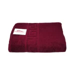 Prosop Bumbac 70×130cm 550 gr/mp Greek Border Burgundy - imagine 2