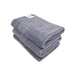 Set 3 Prosoape Bumbac 70×130cm 550 gr/mp Greek Border Grey - imagine 2