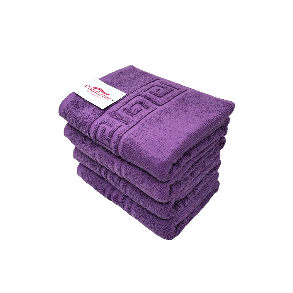 mov4.webp Set 4 Prosoape Bumbac 50×90cm 550 gr/mp Greek Border Purple - imagine 1
