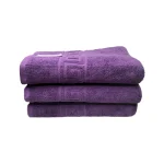 Set 3 Prosoape Bumbac 70×130cm 550 gr/mp Greek Border Purple - imagine 2