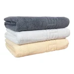 Set 3 Prosoape 70x130 cm Bumbac 500 gr/mp Greek Border Ivoire/Alb/Gri