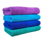 Set 4 Prosoape 50x90 cm Bumbac 500 gr/mp Greek Border Mov, Verde, Turcoaz, Royal Blue