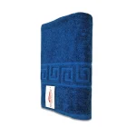 Prosop Bumbac 70×130cm 550 gr/mp Greek Border Royal Blue - imagine 2